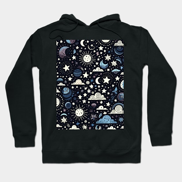 Celestial Night: A Dreamy Night Sky Hoodie by GracePaigePlaza